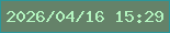 文字の大きさ：3、枠の色：2b9699、背景の色：658269、文字の色：b3f4bf 無料ブログパーツのブログ時計