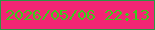 文字の大きさ：2、枠の色：2b9744、背景の色：f22674、文字の色：3cca1c 無料ブログパーツのブログ時計