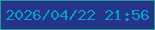 文字の大きさ：4、枠の色：2b978c、背景の色：243488、文字の色：079cca 無料ブログパーツのブログ時計