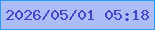 文字の大きさ：1、枠の色：2b9bf2、背景の色：acbdf5、文字の色：4544c6 無料ブログパーツのブログ時計