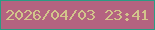 文字の大きさ：4、枠の色：2b9c84、背景の色：b46380、文字の色：d2c48b 無料ブログパーツのブログ時計