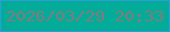 文字の大きさ：4、枠の色：2b9ed6、背景の色：03ab99、文字の色：807c7c 無料ブログパーツのブログ時計