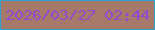 文字の大きさ：2、枠の色：2b9fd0、背景の色：a67a68、文字の色：8c4bd0 無料ブログパーツのブログ時計