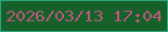 文字の大きさ：5、枠の色：2ba582、背景の色：166129、文字の色：ba587e 無料ブログパーツのブログ時計