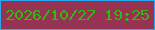 文字の大きさ：5、枠の色：2ba6f0、背景の色：963252、文字の色：2fbb0c 無料ブログパーツのブログ時計