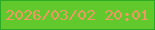 文字の大きさ：3、枠の色：2bab25、背景の色：62c92c、文字の色：ef9962 無料ブログパーツのブログ時計