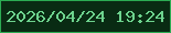 文字の大きさ：2、枠の色：2bab53、背景の色：092b13、文字の色：6dd38e 無料ブログパーツのブログ時計