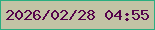 文字の大きさ：5、枠の色：2bae80、背景の色：c3c3a5、文字の色：57034b 無料ブログパーツのブログ時計