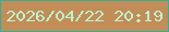文字の大きさ：1、枠の色：2bb398、背景の色：c48c56、文字の色：b4f8d1 無料ブログパーツのブログ時計