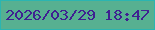 文字の大きさ：1、枠の色：2bb5b1、背景の色：57b091、文字の色：3f2091 無料ブログパーツのブログ時計