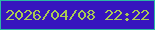 文字の大きさ：4、枠の色：2bb7a5、背景の色：3715be、文字の色：aaca53 無料ブログパーツのブログ時計