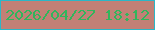 文字の大きさ：3、枠の色：2bb7c7、背景の色：c28076、文字の色：32b55c 無料ブログパーツのブログ時計