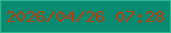 文字の大きさ：3、枠の色：2bb88e、背景の色：098b71、文字の色：b53e12 無料ブログパーツのブログ時計