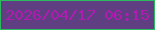 文字の大きさ：4、枠の色：2bba5e、背景の色：5f3f81、文字の色：ae1db0 無料ブログパーツのブログ時計
