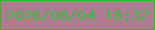 文字の大きさ：5、枠の色：2bbd1e、背景の色：af7b93、文字の色：33c03f 無料ブログパーツのブログ時計