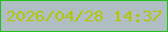 文字の大きさ：5、枠の色：2bbd24、背景の色：b0bec4、文字の色：b3c503 無料ブログパーツのブログ時計