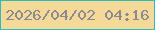 文字の大きさ：3、枠の色：2bbdb9、背景の色：f4d998、文字の色：8a8a91 無料ブログパーツのブログ時計