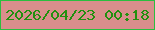 文字の大きさ：2、枠の色：2bbe3f、背景の色：d98e8c、文字の色：22900f 無料ブログパーツのブログ時計