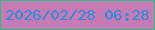 文字の大きさ：2、枠の色：2bbe7e、背景の色：c77bb5、文字の色：2c89dc 無料ブログパーツのブログ時計