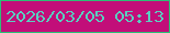 文字の大きさ：4、枠の色：2bbf76、背景の色：c20e79、文字の色：59cfc0 無料ブログパーツのブログ時計