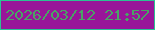 文字の大きさ：3、枠の色：2bc193、背景の色：981599、文字の色：49a364 無料ブログパーツのブログ時計