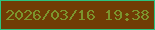 文字の大きさ：4、枠の色：2bc380、背景の色：703c05、文字の色：7c942d 無料ブログパーツのブログ時計
