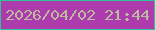 文字の大きさ：3、枠の色：2bc398、背景の色：ae3bae、文字の色：bbbc9f 無料ブログパーツのブログ時計