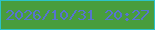 文字の大きさ：1、枠の色：2bc3c8、背景の色：489d3d、文字の色：5673d0 無料ブログパーツのブログ時計