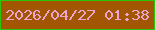 文字の大きさ：2、枠の色：2bc409、背景の色：a35601、文字の色：eba3cf 無料ブログパーツのブログ時計