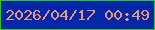 文字の大きさ：3、枠の色：2bc628、背景の色：0426a8、文字の色：ea987a 無料ブログパーツのブログ時計