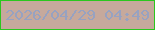 文字の大きさ：1、枠の色：2bc71e、背景の色：c6a99c、文字の色：97a2c1 無料ブログパーツのブログ時計