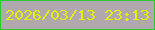 文字の大きさ：4、枠の色：2bc834、背景の色：b1a8ae、文字の色：e0f005 無料ブログパーツのブログ時計