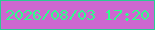 文字の大きさ：2、枠の色：2bcb93、背景の色：cd67d0、文字の色：30fd8b 無料ブログパーツのブログ時計