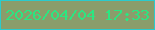 文字の大きさ：2、枠の色：2bcbcd、背景の色：8a9d6b、文字の色：2be681 無料ブログパーツのブログ時計