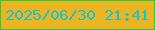 文字の大きさ：1、枠の色：2bcc39、背景の色：ebb421、文字の色：19c3cb 無料ブログパーツのブログ時計