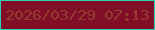 文字の大きさ：1、枠の色：2bd1b5、背景の色：800e27、文字の色：953c31 無料ブログパーツのブログ時計