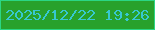 文字の大きさ：5、枠の色：2bd685、背景の色：28a12c、文字の色：37c8d1 無料ブログパーツのブログ時計