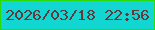 文字の大きさ：3、枠の色：2bda0c、背景の色：12d6d2、文字の色：61383b 無料ブログパーツのブログ時計