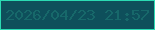 文字の大きさ：4、枠の色：2bdab3、背景の色：0e4f5b、文字の色：17686a 無料ブログパーツのブログ時計