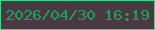 文字の大きさ：4、枠の色：2bde8d、背景の色：4b3941、文字の色：1da05b 無料ブログパーツのブログ時計