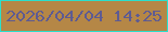 文字の大きさ：3、枠の色：2bdfcc、背景の色：b58746、文字の色：5e5b92 無料ブログパーツのブログ時計