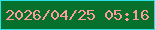 文字の大きさ：1、枠の色：2be0e7、背景の色：06702c、文字の色：fe9c9c 無料ブログパーツのブログ時計