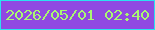 文字の大きさ：2、枠の色：2be1f0、背景の色：9049e2、文字の色：a9f772 無料ブログパーツのブログ時計