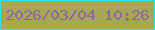 文字の大きさ：4、枠の色：2be4f6、背景の色：a7a755、文字の色：8f66a6 無料ブログパーツのブログ時計