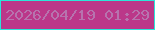 文字の大きさ：2、枠の色：2be6d9、背景の色：bb3789、文字の色：b773ae 無料ブログパーツのブログ時計
