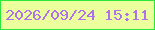 文字の大きさ：5、枠の色：2be838、背景の色：ebff9d、文字の色：af71ee 無料ブログパーツのブログ時計