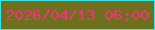 文字の大きさ：2、枠の色：2be9f6、背景の色：6f701b、文字の色：f83081 無料ブログパーツのブログ時計