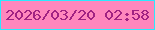 文字の大きさ：5、枠の色：2be9fe、背景の色：ff87bd、文字の色：a12282 無料ブログパーツのブログ時計