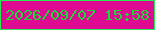文字の大きさ：3、枠の色：2beb55、背景の色：de0a92、文字の色：1ada39 無料ブログパーツのブログ時計
