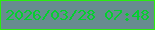 文字の大きさ：5、枠の色：2bec0f、背景の色：678c8f、文字の色：04d02e 無料ブログパーツのブログ時計